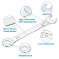 thumbnail image 3 of 3 Packs 10mm Thin Combination Wrench with Offset 6-Point End and Angled Open End, 3 of 6