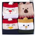 thumbnail image 2 of Xmas Crew Socks Festive: 4 Pairs Stretchy Breathable Cotton Socks Holiday Socks, 2 of 4