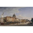 thumbnail image 2 of Eduard Gaertner 14x10 Black Ornate Wood Framed Double Matted Museum Art Print Titled: Rear View of the Houses at Schlosfreiheit (1855), 2 of 5
