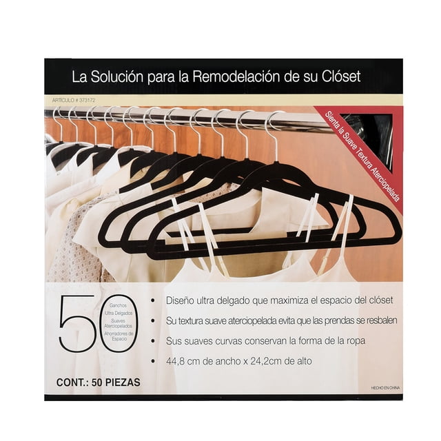 Ganchos Con Terciopelo Cohesion Set De 50 Piezas Negros 59 Ganchos de Terciopelo Negro 373172