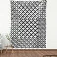 thumbnail image 4 of Ambesonne Art Deco Fabric by the Yard Upholstery, Abstract Curl Monochrome, 10 Yards, White Charcoal Grey, 4 of 5