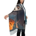 thumbnail image 4 of Sigee Modern Style Pumpkin Witch for Scarf for Women Winter Warm Scarfs with Fringe, 4 of 8
