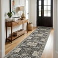 thumbnail image 2 of General Hallway 3x14 Runner Rugs - Large Boho Rugs for Living Room Stain Resistant Carpet Vintage Tribal Rugs for Bedroom Kitchen Bathroom Non Slip Backing Home Decor Floor Decoration Mat 3X14 Black, 2 of 12