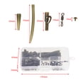 thumbnail image 3 of Lixada 100pcs Terminal Carp Fishing Tackle Safety Lead Clips with Pins Tail Rubber Tubes Anti, 3 of 8