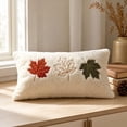 thumbnail image 4 of SLYNSHome Fall Throw Pillow Cover Maple Leaf Embroidery Soft Plush Textured Decorative Cushion Case For Sofa Couch Living Room Autumn Harvest Home Decor&nbsp;, 4 of 7