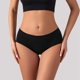 thumbnail image 2 of Ropa interior femenina de algodón sin costuras y cintura baja: transpirable, de color liso, braguitas triangulares, 2 of 4