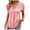 Pink-01, variant on Mittory Womens Summer Waffle Knit Short Sleeve Tops Lightweight Drawstring Hoodies Button V Neck Casual Blouses Shirts