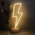 thumbnail image 1 of Letreros de Luz de Neón Ormromra Luz de Pared LED Forma de Rayo, 1 of 5