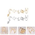 thumbnail image 3 of 10PCS Creative Cartilage Ear Clips No Ear Hole Ear Jewelries (Golden+Silver), 3 of 8