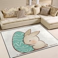 thumbnail image 2 of SKYSONIC Easter Bunny Egg Area Rug Pad - 80x58 inch - 100% Light Weight Polyester Fabric for Living Bedroom, 2 of 6