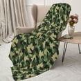 thumbnail image 3 of Sikiie Camouflage Dinosaur Cozy Flannel Fleece Throw Blanket: Lightweight & Thick for All Seasons - Perfect for Women, Men, & Kids"50"x40", 3 of 6