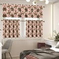 thumbnail image 2 of Christmas Tree Print 3 Piece Kitchen Curtains and Valances Set Rod Pocket Tier Curtains 24 Inch Length Insulation Small Curtains Short Curtains for Kitchen Bedroom Decoration, 2 of 5