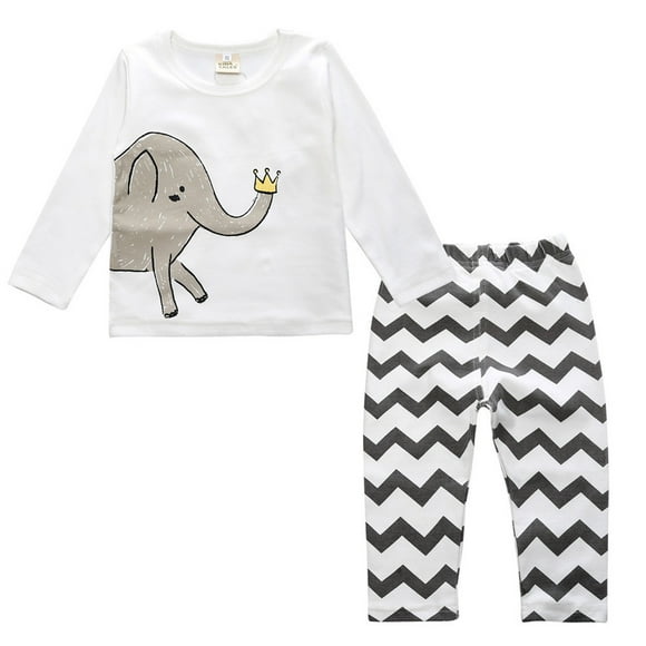 jovati Toddler Girls Pajamas Toddler Baby Boys Girls Printed Tops+Pants Pajamas Sleepwear Outfits