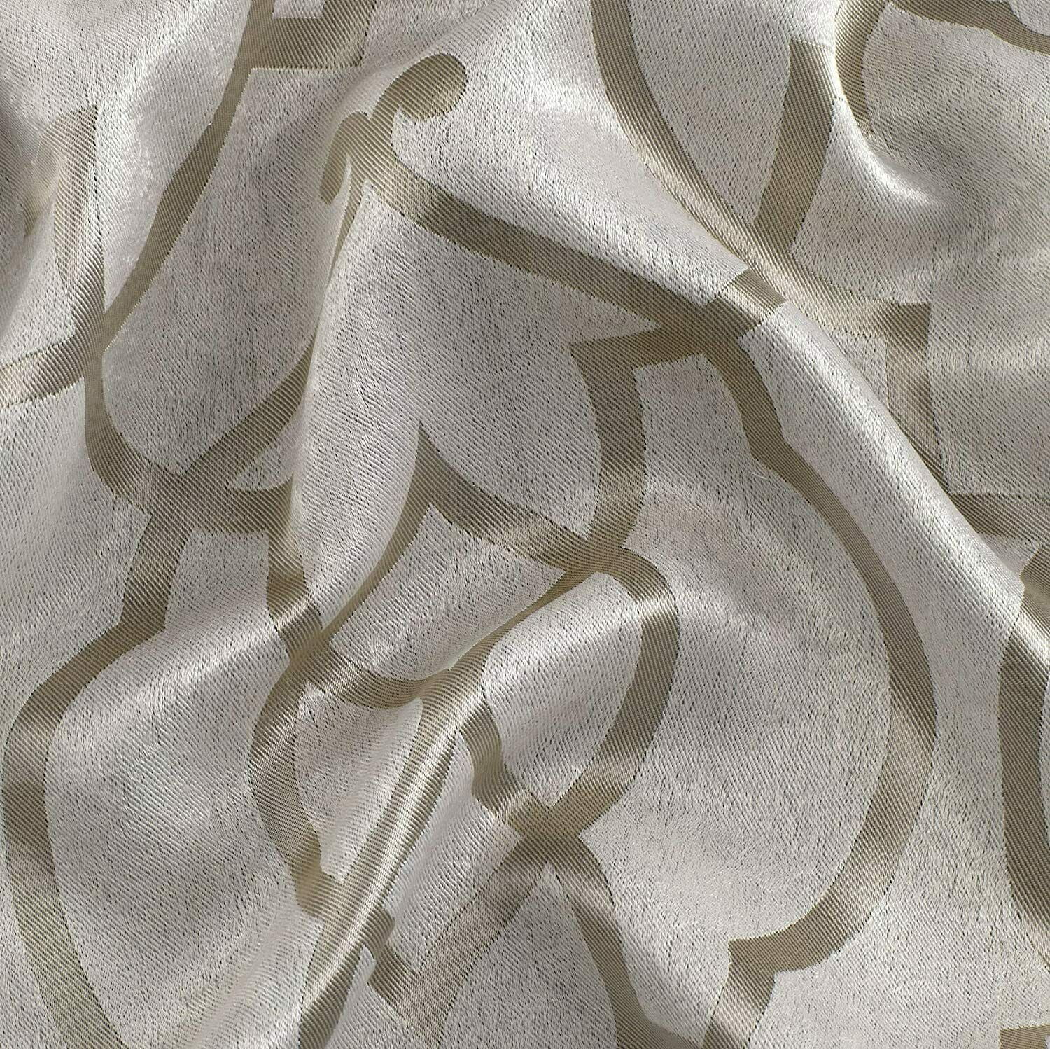 Kate Aurora Hollywood Home Taupe/Linen Trellis Grommet Blackout Curtain Sets, 38” x 84” (2 Panels)