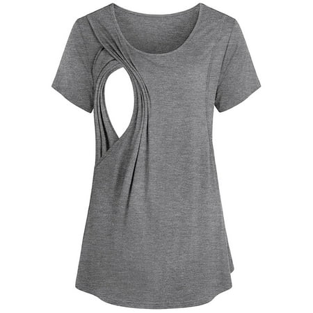 

EGNMCR Nursing Tops Women Maternity Nursing Breastfeeding Pregnant Shirt Top Blouse Maternity Clothes - Baby Days
