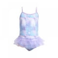 thumbnail image 1 of GYRATEDREAM Baby Girl Swimwear Scoop Neck Bathing Suits Ruffle One Piece Swimsuits Cute Beach Printed Ruffle Tulle Frill Swimwear, Size 3-4 Years, 1 of 5