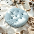 thumbnail image 6 of Fwttom Seat Cushion, Round Solid Textured Chair Cushions for Office and Dining, Breathable Washable Soft Office Chair Cushion with Straps, 15.7", 6 of 7