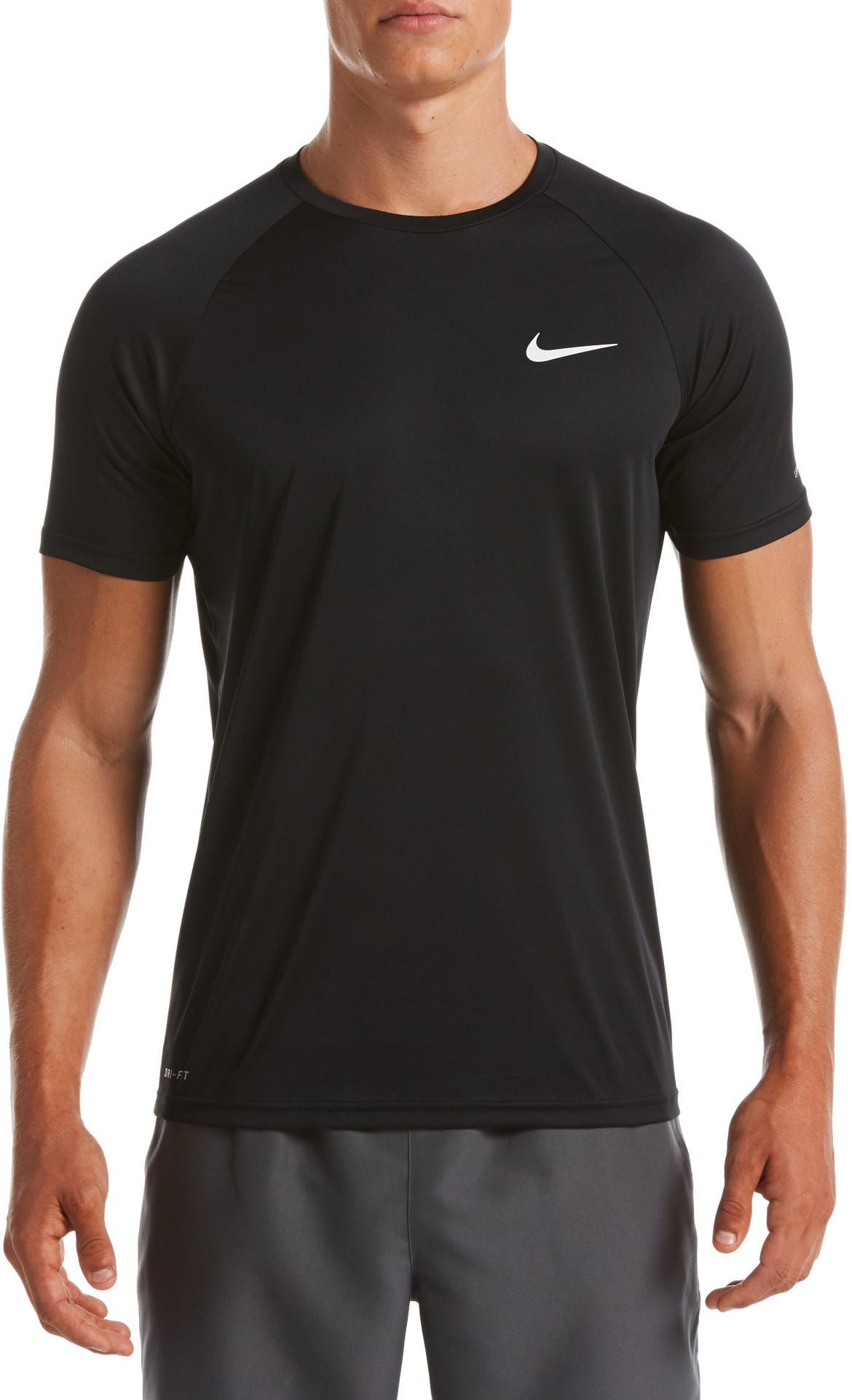 Nike Men's Essential Hydroguard Short Sleeve Rash Guard, Black, M