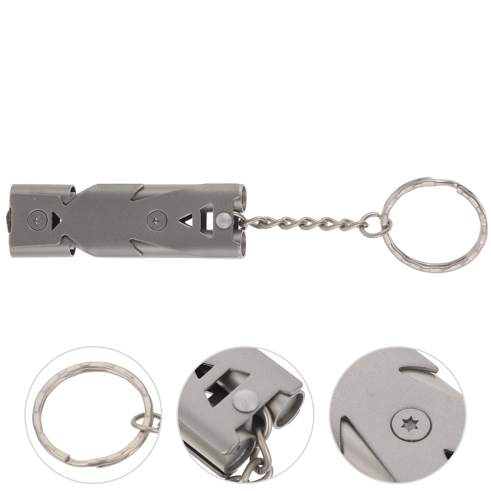 UPOUART Plated Silver Stainless Steel Bird Whistle Adjustable Frequency for Parakeet Cage Accessories