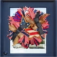 thumbnail image 5 of 17.7 Inch Patriotic American Wreaths for Front Door Red White Blue Patriotic Bows Wreath Decorations 4th of July Independence Day Memorial Day Veterans Day Farmhouse Home Décor, 5 of 9