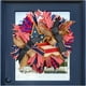 thumbnail image 5 of Corona de Flores para El Día de La Independencia, Decoración Navideña para Colgar En La Puerta Del Hogar, Decoración de Pared de Ratán Redondo., 5 of 6