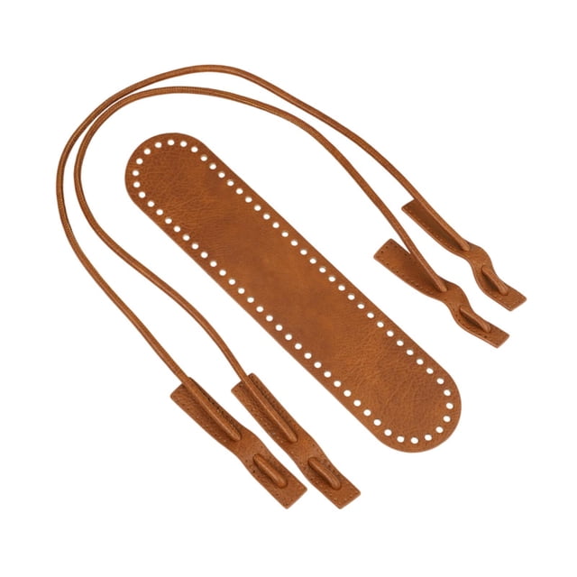 Kit de tejido de bolsos de cuero sintético estilo retro para hacer bolsos de mano profesionales. Marrón