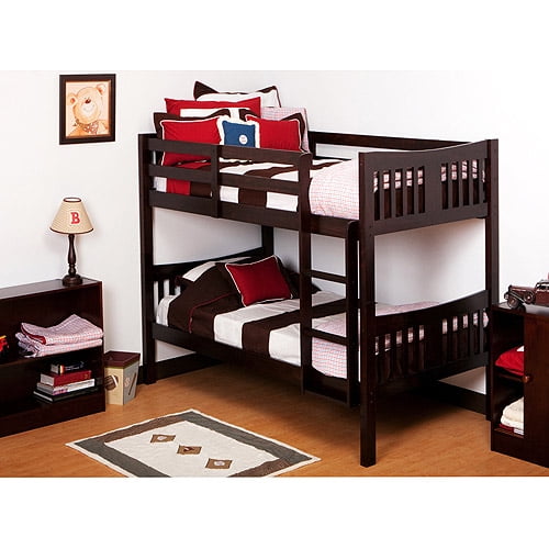 Storkcraft Caribou Twin Over Solid, Storkcraft Caribou Twin Over Solid Hardwood Bunk Bed White