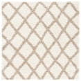 thumbnail image 6 of SAFAVIEH Layla Geometric Plush Shag Runner Rug, Ivory/Beige, 2'3" x 8', 6 of 7