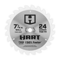 HART 7 1/4-inch 24 Tooth Circular Saw Blade, Carbide Tipped Teeth