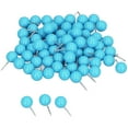 thumbnail image 4 of Map Tacks Marking Pins, 100Pcs Easy Storage Steel + Plastic Push Pins Map Tacks  For Cork Boards Blue, 4 of 8