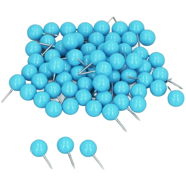 Push Pins Map Tacks, 100Pcs Map Push Pins, Steel Plastic Map Tacks Marking Pins, Push Pins for Bulletin Board, Fabric Marking, Wide Application