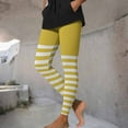 thumbnail image 5 of Dasayo Slim-Leg Women's Leggings Yellow High Waist Casual Jeggings Striped Buttery Soft Stretch Tights Women's Pants XL, 5 of 9