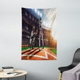 thumbnail image 1 of Teen Room Decor Tapestry, Professional Baseball Players in Stadium Playing the Game Pich Sports Print, Wall Hanging for Bedroom Living Room Dorm Decor, 40W X 60L Inches, Multicolor, by Ambesonne, 1 of 2