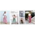 thumbnail image 6 of PRETTYGARDEN Plaid Barrel Pants Women Summer Casual Loose Wide Leg Lounge Gingham Trousers Spring Fashion Beach Bottoms, 6 of 9