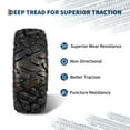 thumbnail image 2 of ATV/UTV All-Terrain Tires – 6-Ply Tubeless. Self-Cleaning  | Aggressive Angled Shoulder Lugs | Puncture Resistant | All-Season for Mud. Sand. Dirt. Snow | Fits 12" & 14" Rims, 2 of 6