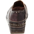 thumbnail image 3 of Womens Closed-Back Hand-Painted Leather Clogs - Brown - European Size 41, 3 of 7
