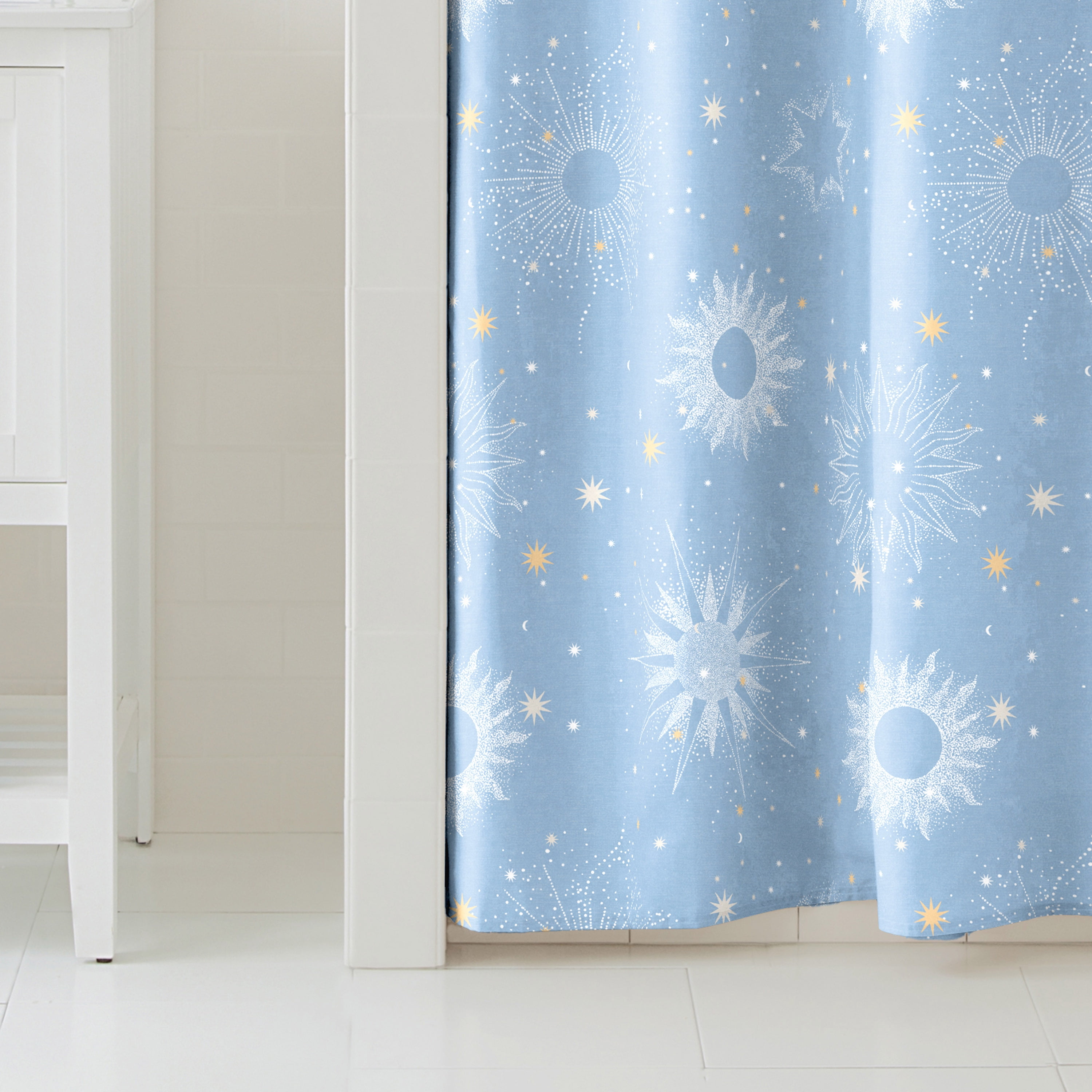 Lemon Tree Uriel 72x72 Blue Shower Curtain