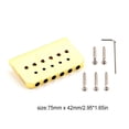 thumbnail image 1 of 6 String Electric Guitar Brass Saddle String Electric Guitar Hardtail Bridge Top Load Tailpiece Set Musical Instrument Spare Part Accessories, 1 of 7