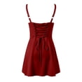 thumbnail image 5 of Vestido sin mangas y sin espalda de corte A para mujer - Color liso, vestido largo de verano, poliéster, ropa informal/formal, 5 of 5