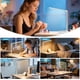 thumbnail image 5 of Lámpara de computadora LED de corona blanca, lámpara de mesa regulable, lámpara de lectura con puerto de carga USB, 5 modos de iluminación, control sensible, temporizador de apagado automático de, 5 of 21