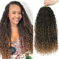 thumbnail image 1 of 8 Paquetes De Pelo De Ganchillo De Diosa Sintética Para Mujeres Negras, Pelo Largo De Diosa, Pelo De Ganchillo, Estilo Bohemio, Locs River Locs, Pelo De Ganchillo Con Extremos Rizados (22 Pulgadas T27, 1 of 1
