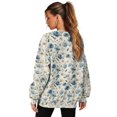 thumbnail image 2 of HELLHERO Floral Print Women Pullover Top, Long Sleeve Crewneck Sweatshirt Casual Oversized Sweatshirt Fall Fashion 2025 Size XL, 2 of 7