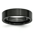 thumbnail image 1 of Beautiful Black Ceramic Flat 6mm Brushed Band, 1 of 2