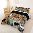 thumbnail image 2 of Erosebridal Kids Camping Themed Full Size Comforter Sets,Jungle Animal Rustic Farmhouse Lodge Bedding Sets For Boys Men,Reversible black,3 Pieces, 2 of 7
