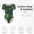 thumbnail image 4 of Pofeuu Camp In The Forest Print Short Sleeve Body Suits Women Round Neck Bodysuits for Women Onesie Adult Set Body Suit-, 4 of 7