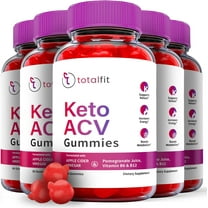 (5 Pack) Total Fit Keto ACV Gummies - Apple Cider Vinegar Supplement for Weight Loss - Energy & Focus Boosting Dietary Supplements for Weight Management & Metabolism - Fat Burn - 300 Gummies