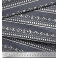 thumbnail image 2 of Soimoi Polyester Crepe Fabric Floral & Flying Swan Block Print Sewing Fabric Yard 42 Inch Wide, 2 of 3
