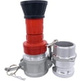 thumbnail image 1 of Buse de Boyau d'Incendie Industrielle Robuste de 2 Pouces en NPS avec 2 x Raccords Camlock en Aluminium de 2 Pouces, Raccords, Équipement de Pompiers, Buse Anti-Buée à Débit Constant, 1 of 6