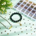 thumbnail image 5 of PH 1200pcs 6 Styles Spacer Beads 4 Colors Tibetan Flower Bicone Rondelle Beads Alloy Spacers Beads Square Loose Beads for Bracelet Necklace Earring Jewelry Making Colorful, 5 of 6
