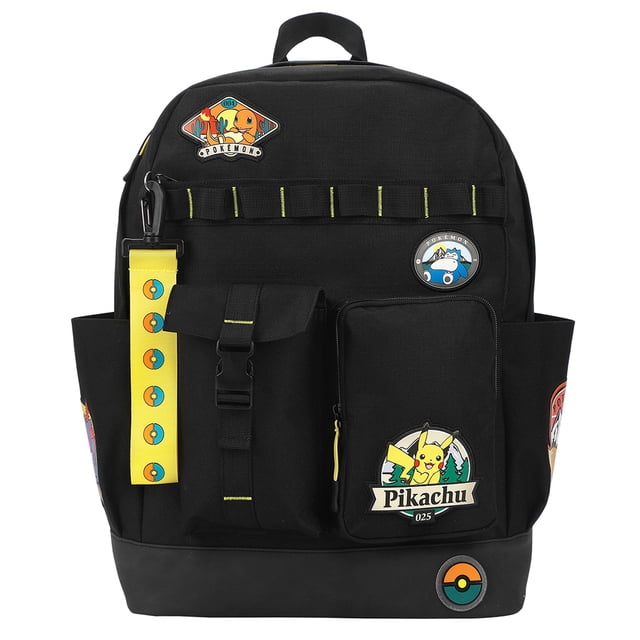 Mochila Bioworld Pokémon con Parche de Personajes 48 cm Negra
